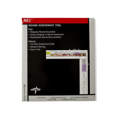 Ruler Wound Measuring Plastic _ Tan 10/Pk